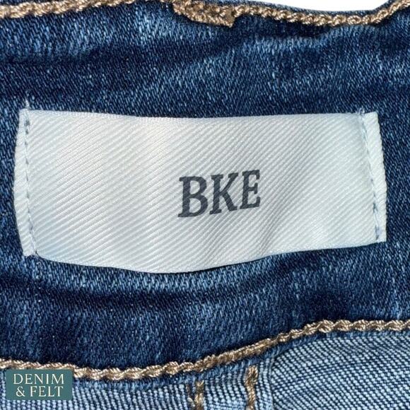 BKE Denim Gabby Stretch High Rise Denim Short Size 27 Distressed Corey Wash - Picture 11 of 16